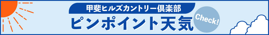 ウェザーニュース 甲斐ヒルズカントリー倶楽部の天気へ移動